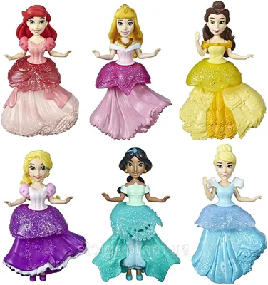 Купить Набор принцесс с платьями клипс 6 штук Disney Princess Royal Clips,  цена 1699 грн — Prom.ua (ID#1197802686)