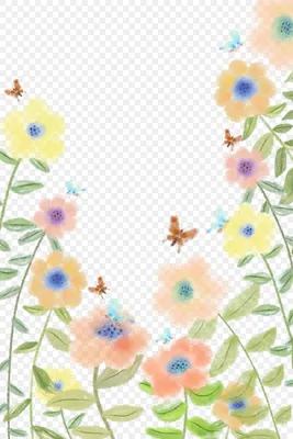 цветы бордюр PNG рисунок, картинки и пнг прозрачный для бесплатной загрузки  | Pngtree
