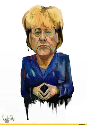 Привет всем) / красивые картинки :: карикатура :: нарисовал сам :: Angela  Merkel / картинки, гифки, прикольные комиксы, интересные статьи по теме.
