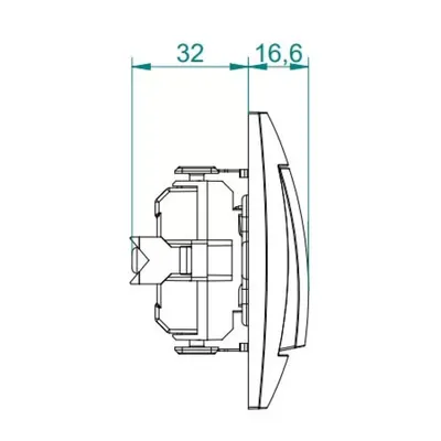 ➤ Одноклавишный проходной выключатель Elektro-Plast Carla 1712-10 (белый)  купить в Украине: цены в магазине RES.UA - 1712-10