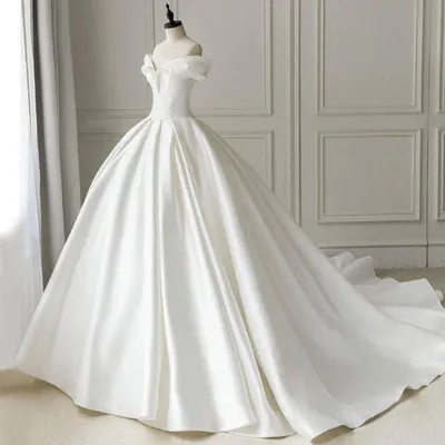 Основное свадебное платье 2023, летнее новое платье для невесты, однотонное  французское атласное платье с коротким рукавом, простое свадебное платье с  большим шлейфом купить недорого — выгодные цены, бесплатная доставка,  реальные отзывы с
