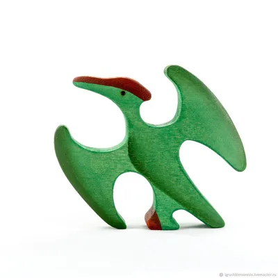 Динозавр Птеродактиль. Деревянная развивающая игрушка – купить на Ярмарке  Мастеров – D7KDTRU | Вальдорфские куклы и звери, Смоленск