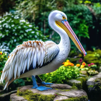 Австралийский очковый пеликан (лат. Pelecanus conspicillatus) – Интересные  животные