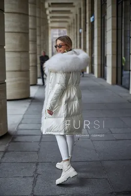 Пуховик с отделкой из норки - Furs boutique