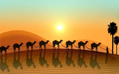Верблюд В Пустыне. Силуэт Верблюда На Фоне Пустыни. Верблюд На Фоне  Египетских Пирамид. Клипарты, SVG, векторы, и Набор Иллюстраций Без Оплаты  Отчислений. Image 40978376
