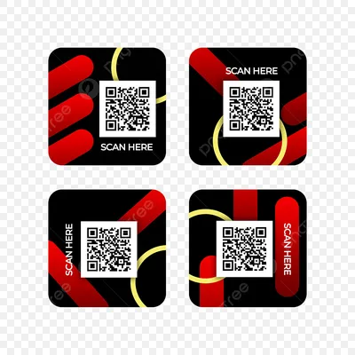 красочная этикетка Qr кода черный красный PNG , ор, код, метка PNG картинки  и пнг PSD рисунок для бесплатной загрузки