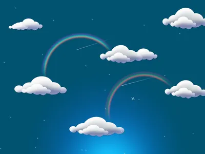 Красивое фото радуги и облаков | Обои для телефона