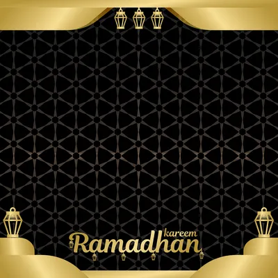 Рамадан Карим шаблон дизайна с золотой луной и украшением фонаря вектор  рисунок Шаблон для скачивания на Pngtree