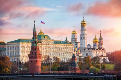 Фотографии Москва Россия Небо рассвет и закат Храмы город 6103x4029