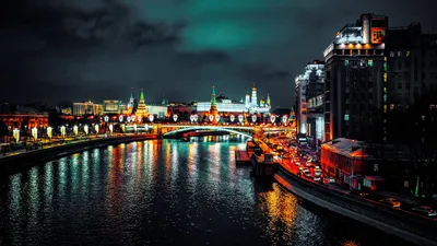 Москва река, Москва, Россия Обои 1920x1080 Full HD (Full High Definition)