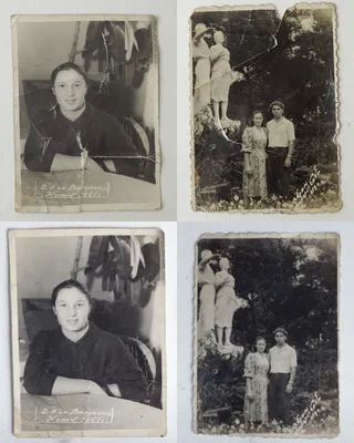 Реставрация бабушкиных фотографий | Пикабу