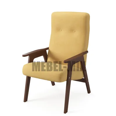 Купить кресло Ретро, желтое - в Москве