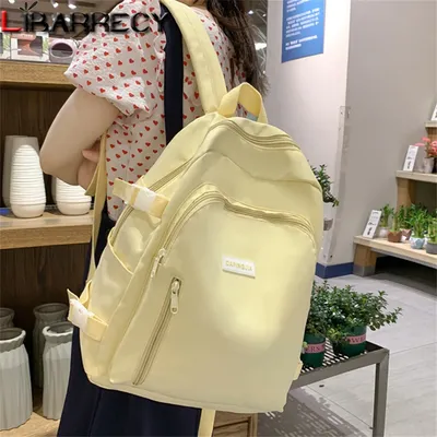 New Nylon Backpack for Women Bags Female School Bags Fashion Ladies Girls  Travel Backpack Solid Color Women Shoulder Backpacks - AliExpress