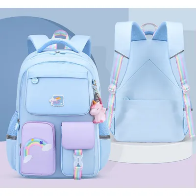 Подростковый рюкзак для девочки 5-8 класс голубой SH006 в интернет-магазине  Е-Леди