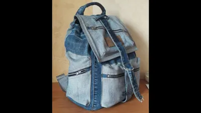 Как сшить рюкзак из старых джинсов. How to sew a backpack fom old jeans. -  YouTube