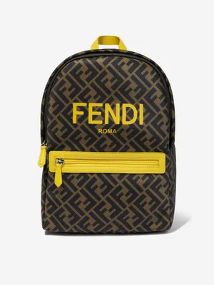 Fendi Allover Logo Print Backpack with Monster eyes - PureAtlanta.com