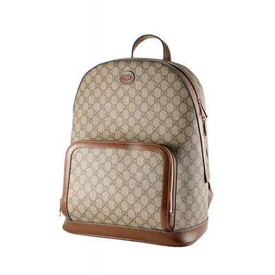 GUCCI Apple Small Interlocking GG Supreme Canvas Backpack Multicolor 6