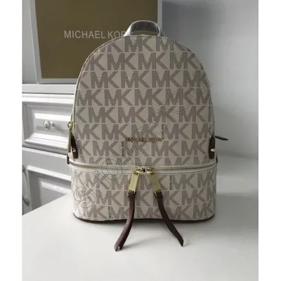 Рюкзак средний белый оригинал Майкл Корс Michael Kors 144875350 купить за  13 421 ₽ в интернет-магазине Wildberries