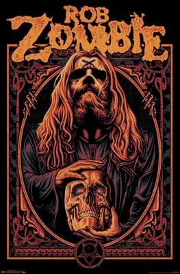 Amazon.com: Trends International Rob Zombie — настенный постер с чернокнижником, 22,375 x 34 дюйма, премиум-версия без рамы: все остальное