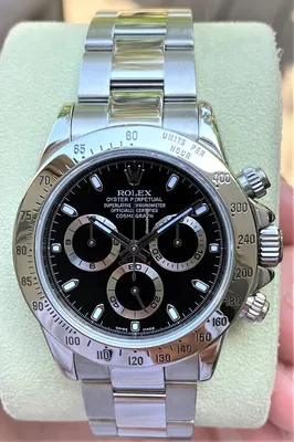 Rolex Daytona Stainless Steel 116520 Black Dial Engraved 40mm... for  $22,799 for sale from a Trusted Seller on Chrono24