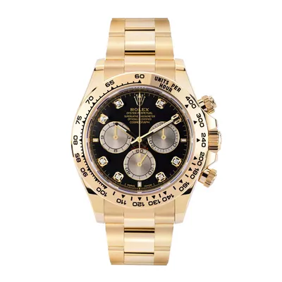 Rolex Cosmograph Daytona Rose Gold Black diamond set Dial Oysterflex 1 –  WatchGuyNYC