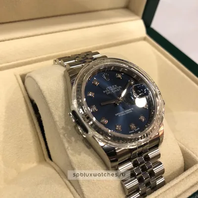 Часы Rolex Datejust 41 Steel Smooth Bezel Oyster 126300 Blue 020451 –  купить в Москве по выгодной цене: фото, характеристики