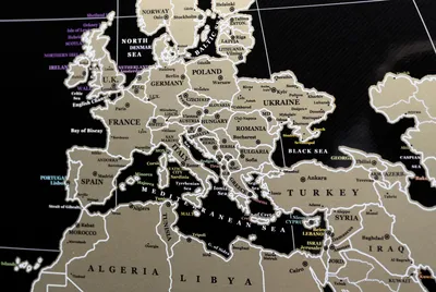 ᐉ Скретч карта мира без россии My Map Perfect edition на английском языке  Black