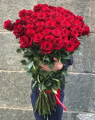 Букет 55 роз (1 метр) - заказа и доставка в Челябинске