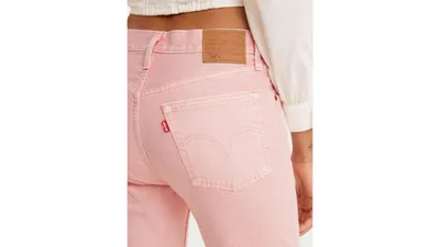 501® Original Cropped Women's Colored Denim Jeans - Pink | Levi's® US