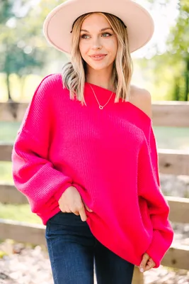 This Is All A Dream Hot Pink Sweater – Shop the Mint