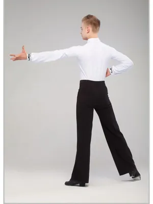 Grand Prix clothes, Мужская рубашка для бальных танцев стандарт модель  MBBP51R White | bravo-dance.com