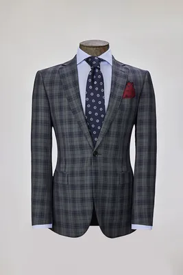 Костюмный пиджак из шерстяной мериносовой ткани DRAGO (Италия) в сером  цвете JT1-0224-SS GREY- купить в HENDERSON.RU, цена 23 995 ₽