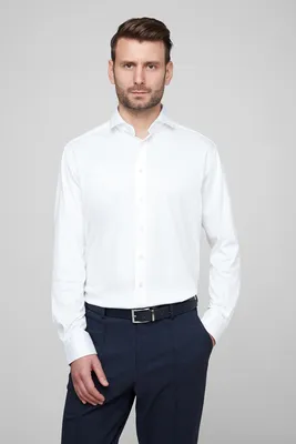 Рубашка Slim Fit хлопковая от CORTIGIANI за 33 740 рублей со скидкой 30%  (цвет: синий, артикул: 5677/68/200) - купить в интернет-магазине VipAvenue