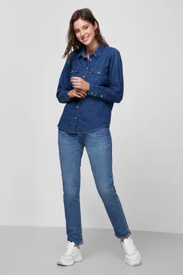 Женская синяя джинсовая рубашка Levi's® 16786;0007 — Ultrashop