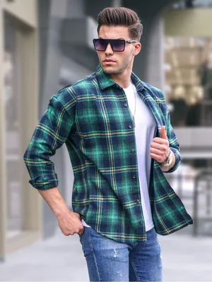 Рубашка мужская NoBrand classical зеленая S - купить в Москве, цены на  Мегамаркет