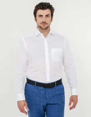 Мужская рубашка (сорочка) с длинным рукавом оптом. Белая, черная, синяя.  Купить от производителя SVYATNYH
