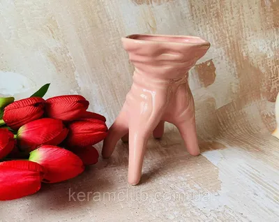Настольная ваза рука Венсдей Аддамс Вещь h 17 см в розовом цвете: продажа,  цена в Киеве. Вазы от \
