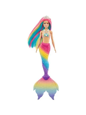 Кукла барби русалка меняет цвет радужные волосы, Mattel Barbie русалочка  плавает в воде Mattel (Маттел) 34725004 купить в интернет-магазине  Wildberries