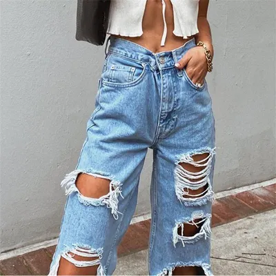 Картинки по запросу рваные джинсы бойфренды | High waisted distressed  jeans, Boyfriend jeans, High waisted boyfriend jeans