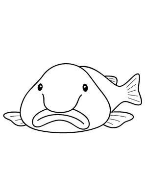 Раскраски Рыба Капля - распечатать в формате А4