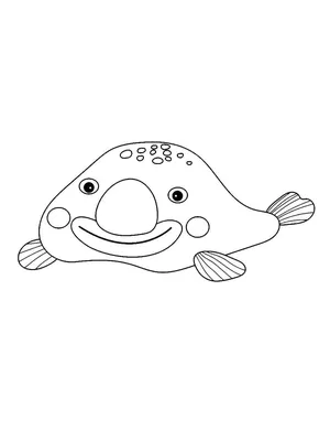 Раскраски Рыба Капля - распечатать в формате А4