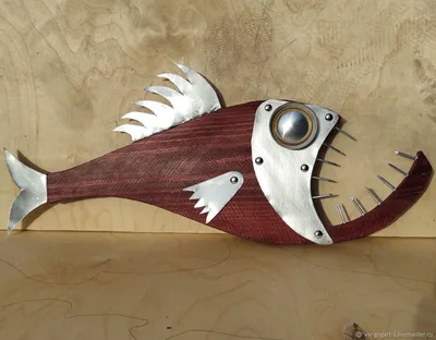 Деревянная рыба удильщик, деревянная скульптура – купить онлайн на Ярмарке  Мастеров – NHXO0RU | Панно, Бахчисарай
