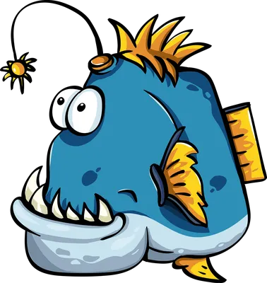 Рыба Удильщик Мультяшная - Бесплатная векторная графика на Pixabay