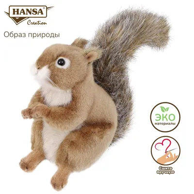 Купить реалистичная мягкая игрушка Hansa Creation Рыжая белка, 16 см, цены  на Мегамаркет