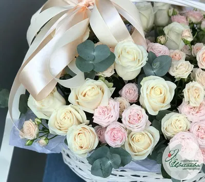 Тюльпаны с лавандой в коробке на 8 Марта | купить недорого | доставка по  Москве и области