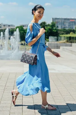 Найда Наталья en Instagram: “Blue dress @world_of_jams 💕” | Наряды, Платья,  Платье с длинным рукавом