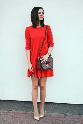 Платье мини в горох с коротким рукавом красное - THE LACE | Платье в  горошек, Платья, Короткие летние платья