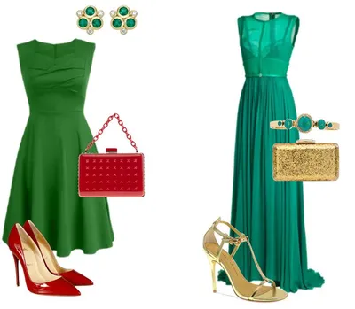 С чем носить зелёное платье | Зеленое платье, Модные стили, Платья