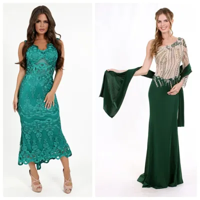 Женское вечернее платье-русалка, зеленое платье с разрезом сбоку,  V-образным вырезом и блестками, модель 2022 года | AliExpress