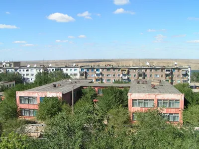 Фото вид с крыши дома Дом одежды, садик №6 в городе Жезказган